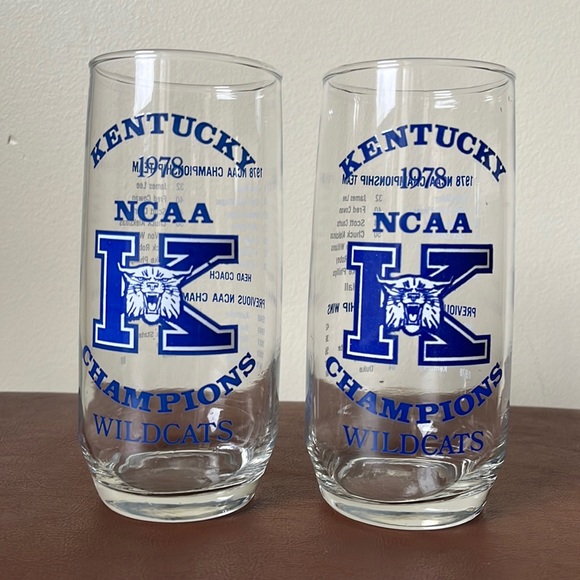 Other - Pair of University of Kentucky 1978 NCAA Champions glasses